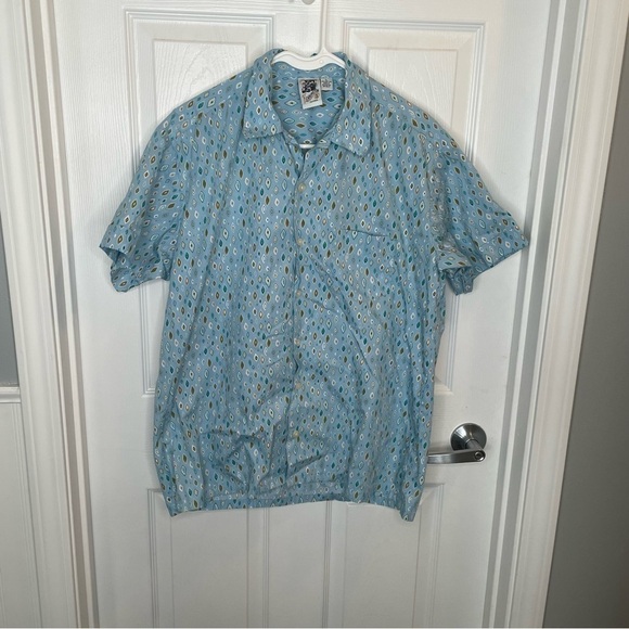 Kennington Ltd Retro Mid Century Modern Short Sleeve Shirt L - Picture 1 of 6